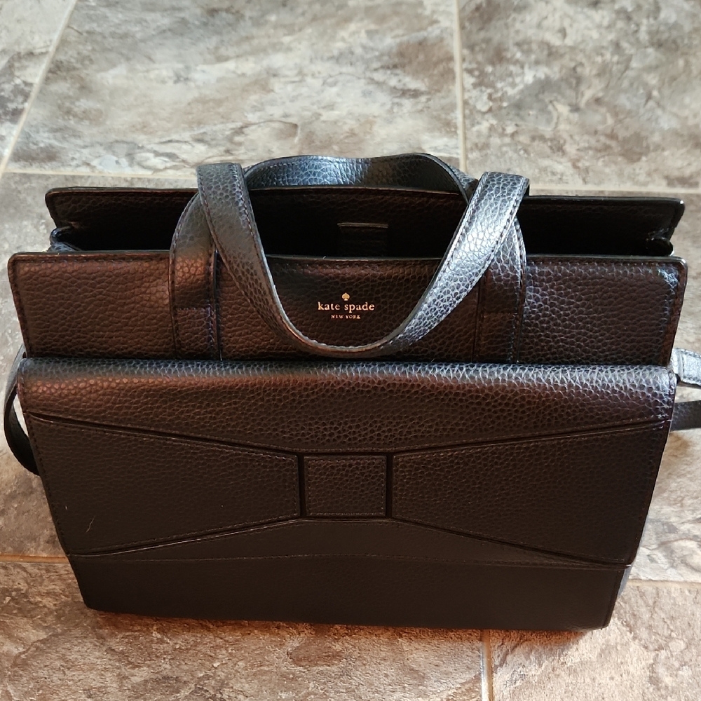 Kate Spade Black Leather Chantal Bridge Satchel